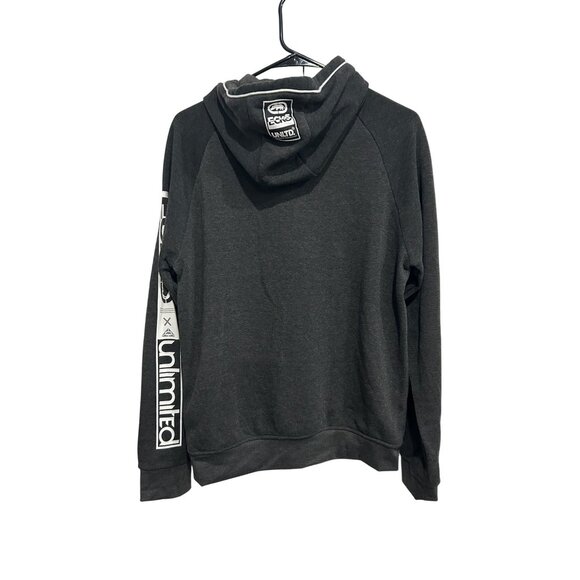 Ecko Unltd. NEW Charcoal Gray Hoodie Sweatshirt Kangaroo Pocket Graphic Size S - Picture 2 of 9